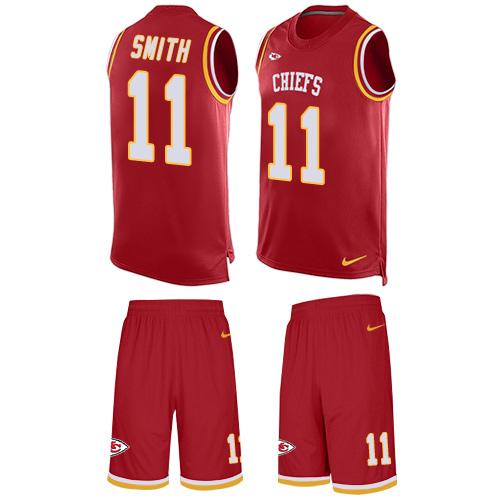 Nike Chiefs #11 Alex Smith Red Team Color Men's Stitched NFL Limited Tank Top Suit Jersey - Click Image to Close